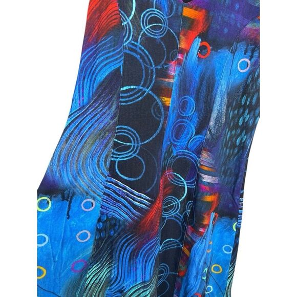 Simply Art By Dolcezza Dress Size Small Women’s Abstract Art To Wear Stretch - Picture 9 of 13